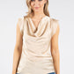 Cowl Neck Satin Top