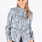 Paisley Print Structured Buttoned Jacket