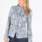 Paisley Print Structured Buttoned Jacket