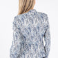 Paisley Print Structured Buttoned Jacket