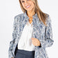 Paisley Print Structured Buttoned Jacket