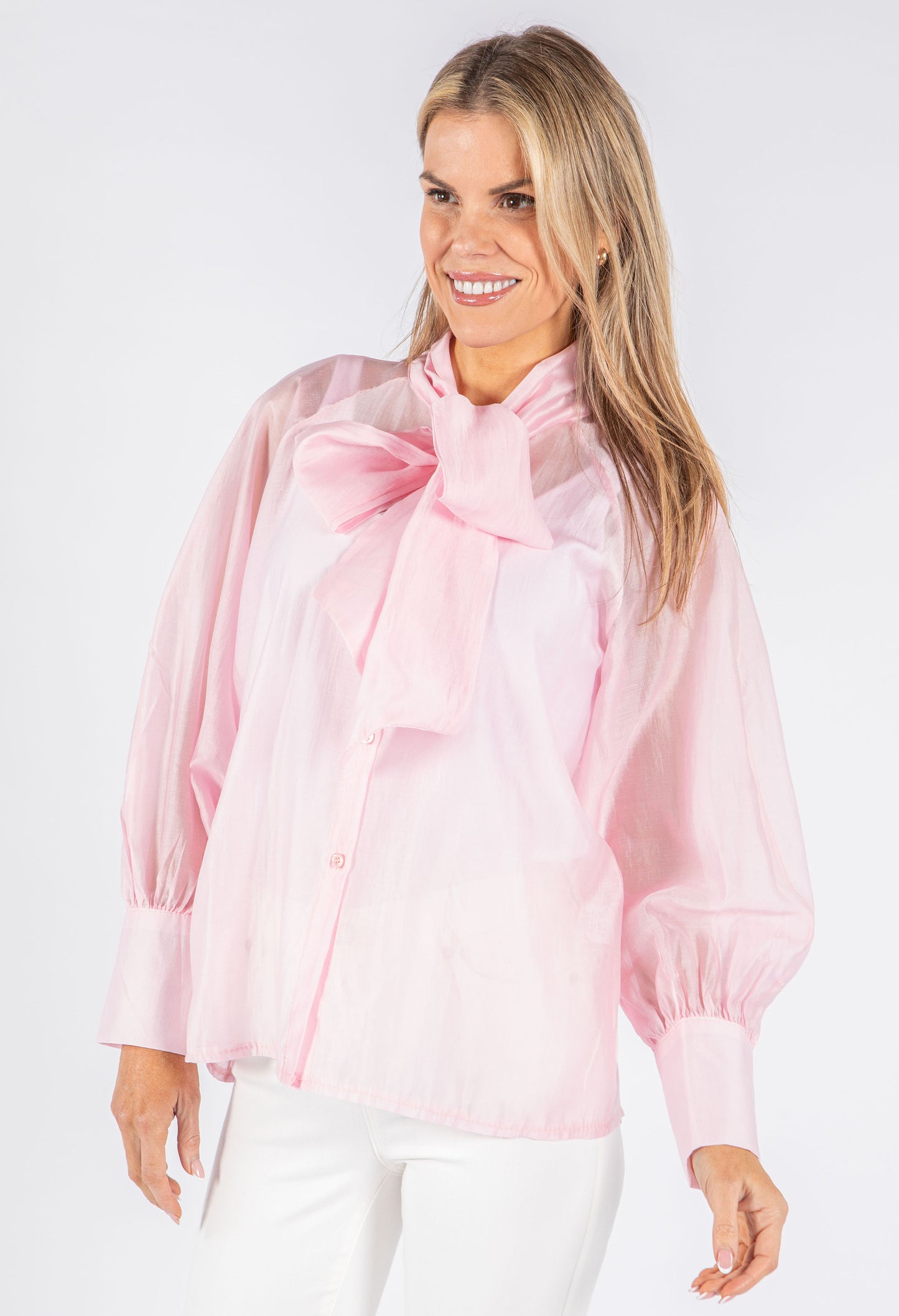 Pussy Bow Tencel Blouse