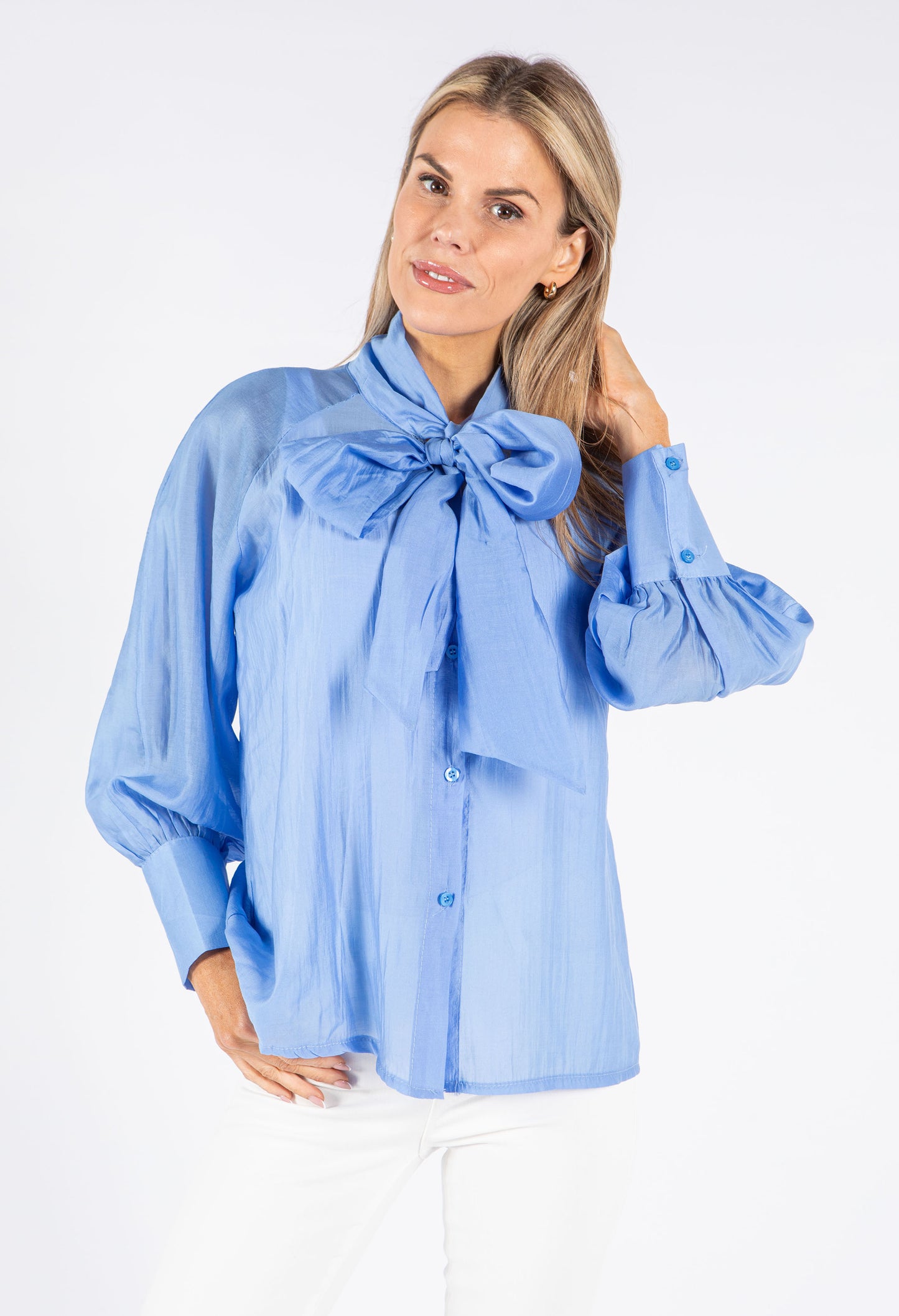 Pussy Bow Tencel Blouse