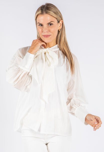 Pussy Bow Tencel Blouse