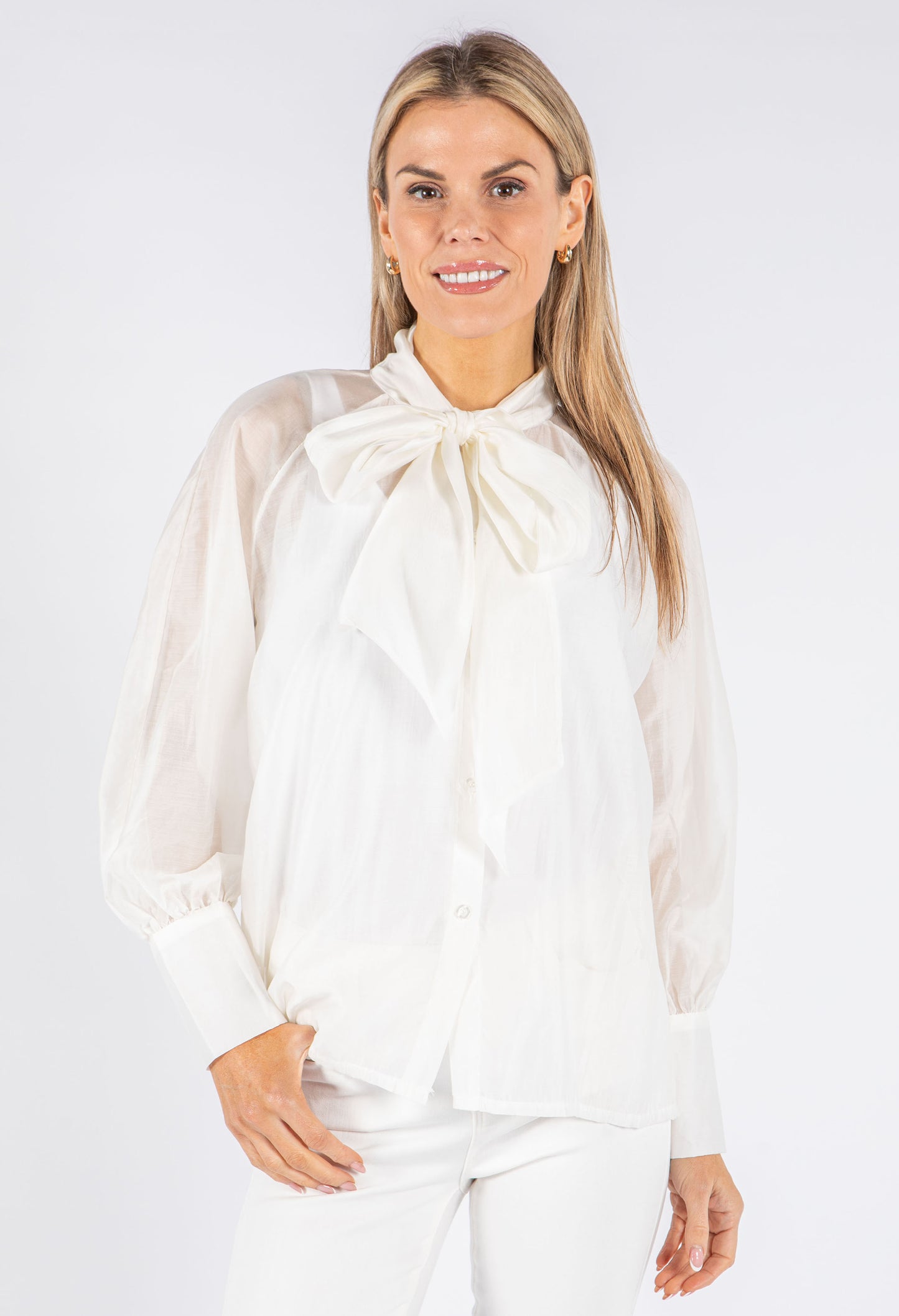 Pussy Bow Tencel Blouse