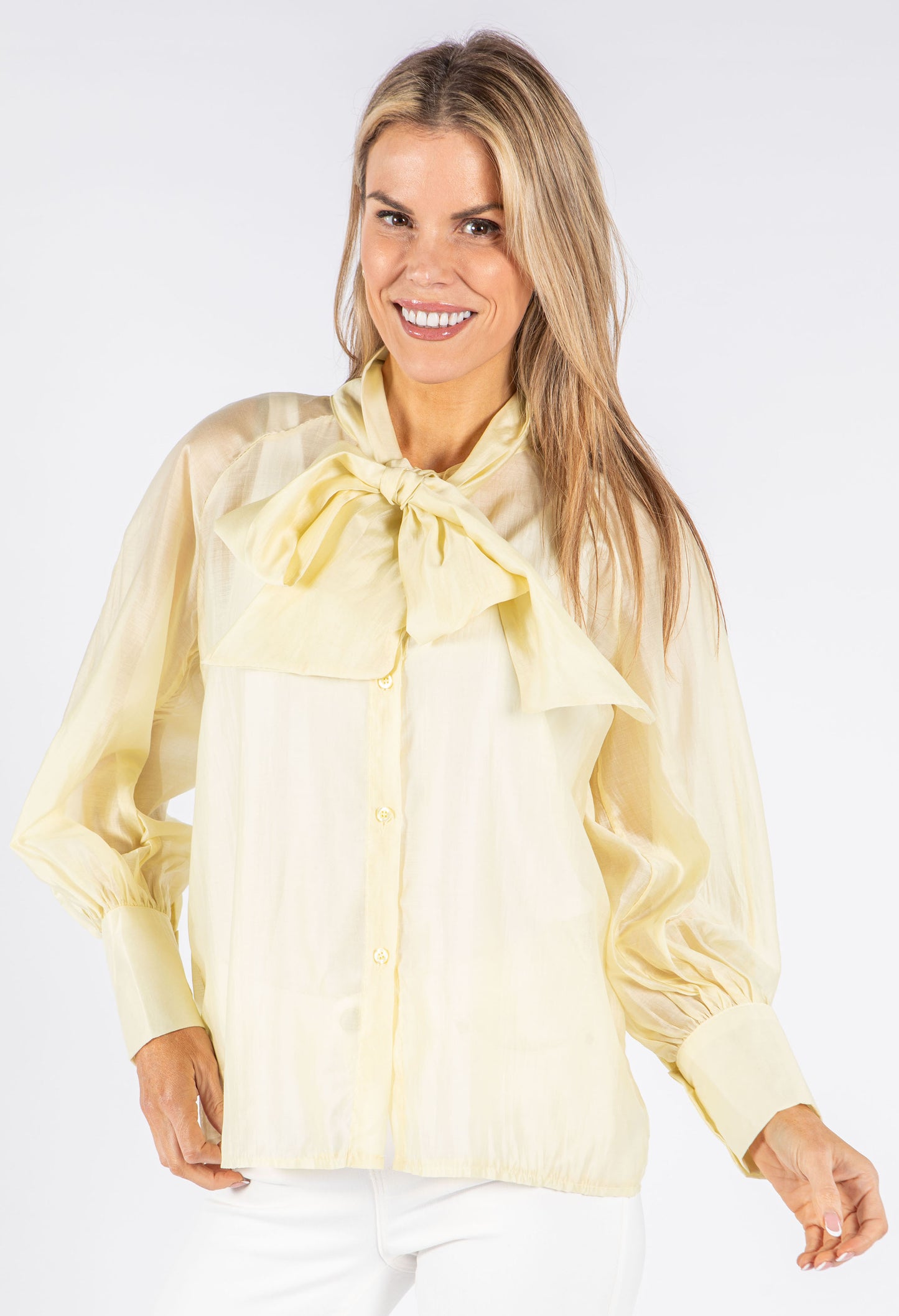 Pussy Bow Tencel Blouse