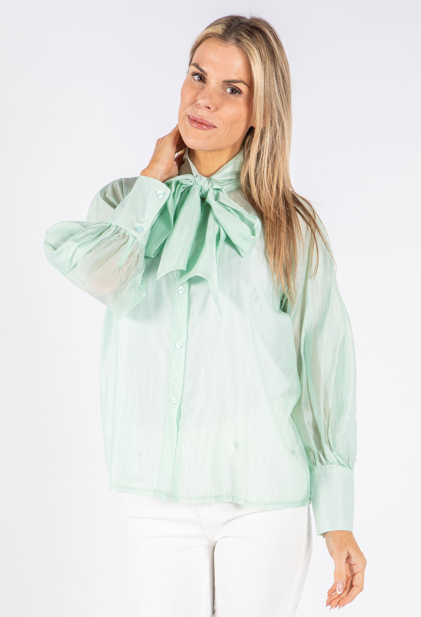 Pussy Bow Tencel Blouse