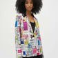 Button Closure Abstract Jacket