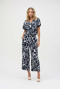 Wide-leg Abstract Trousers