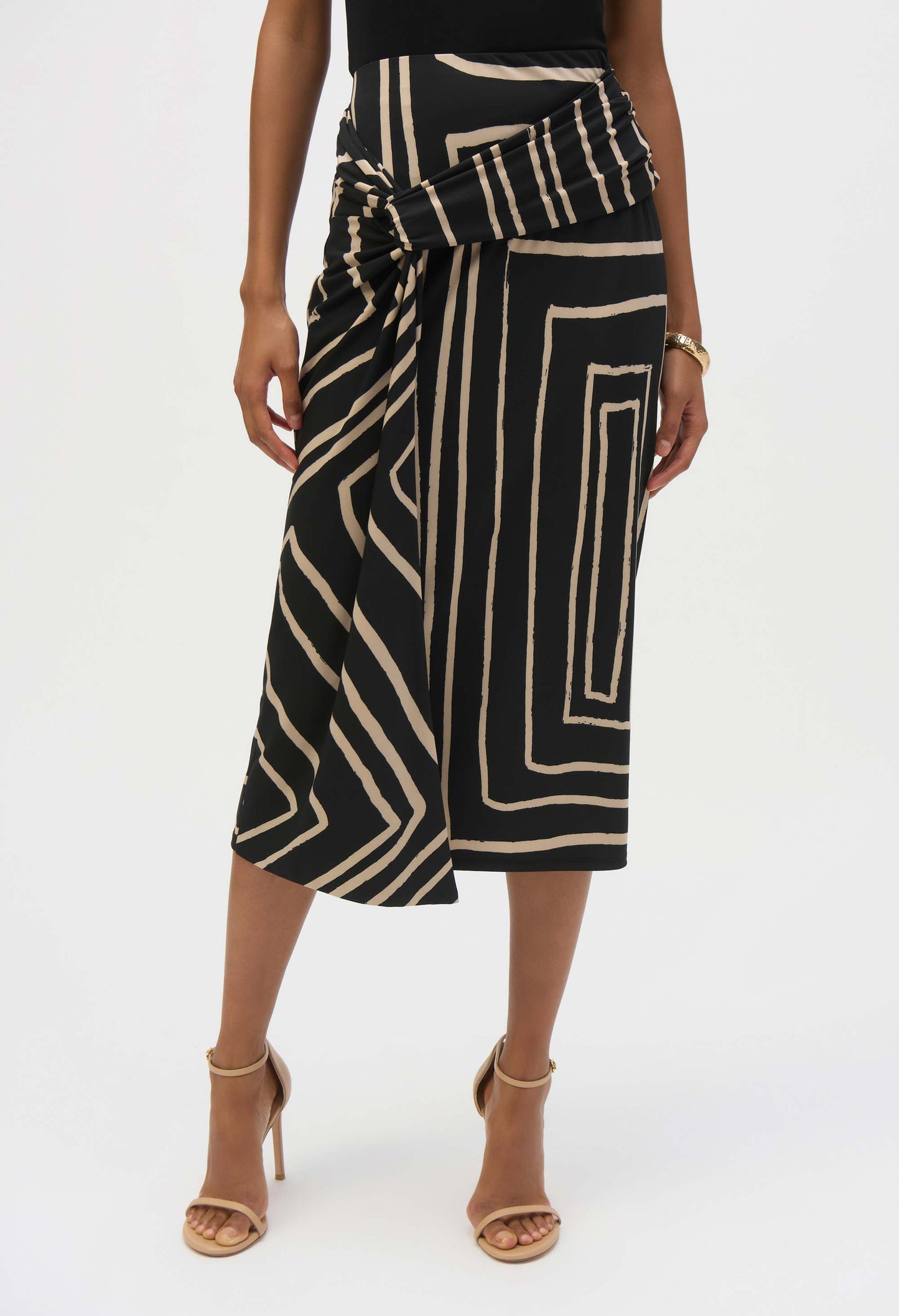 High-waist Midi Wrap Skirt