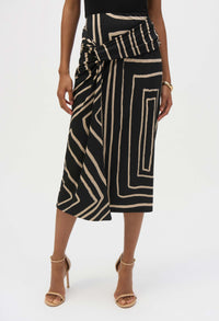 High-waist Midi Wrap Skirt