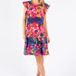 Frill Sleeve Floral Midi Dress