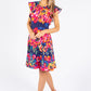 Frill Sleeve Floral Midi Dress