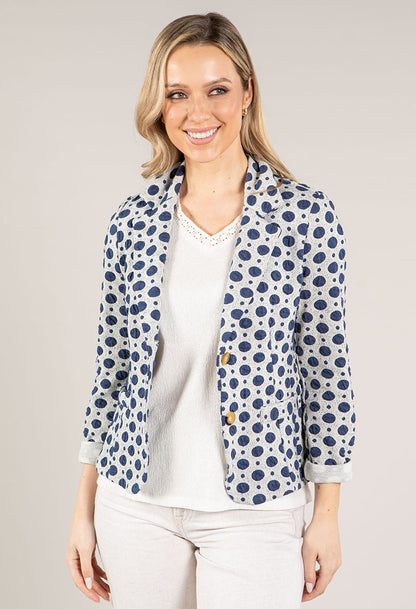 Dotted Single Breasted Blazer