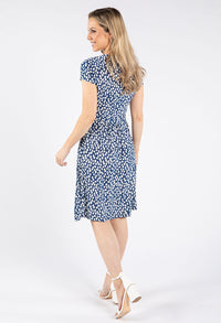 Printed Wrap Midi Dress