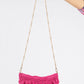 Straw Scalloped Cross Body Bag