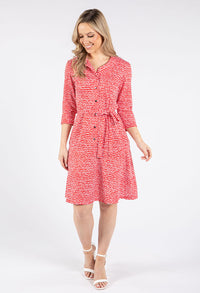 Polka Dotted Shirt Dress