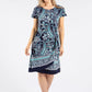 Tie Waist Abstract Print Dress