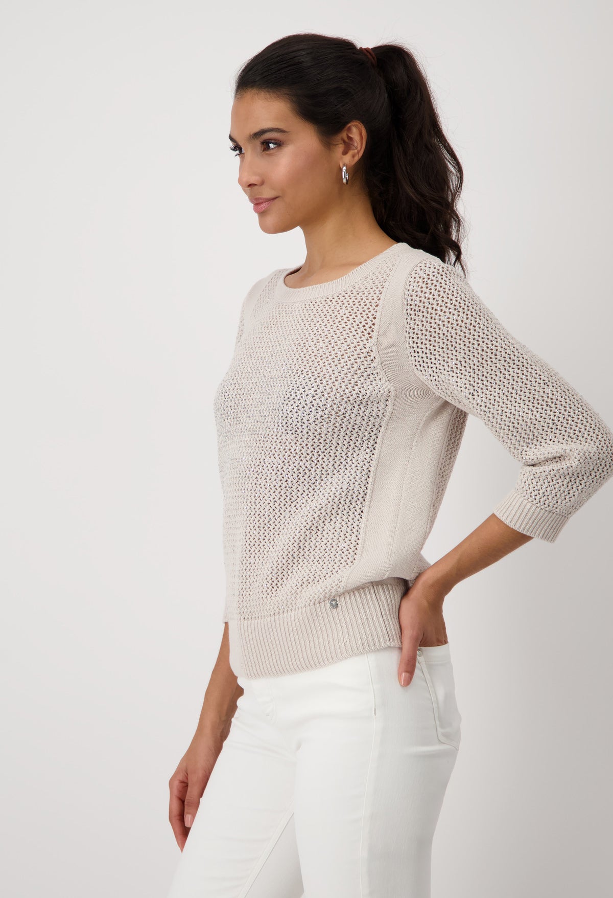 Diamante Detail Stylish Knit Sweater