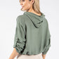 Hooded Buttoned Blouse