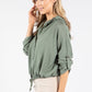 Hooded Buttoned Blouse