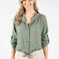 Hooded Buttoned Blouse