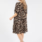 Leopard Tie Neck Dress