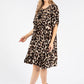 Leopard Tie Neck Dress