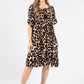 Leopard Tie Neck Dress