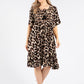 Leopard Tie Neck Dress