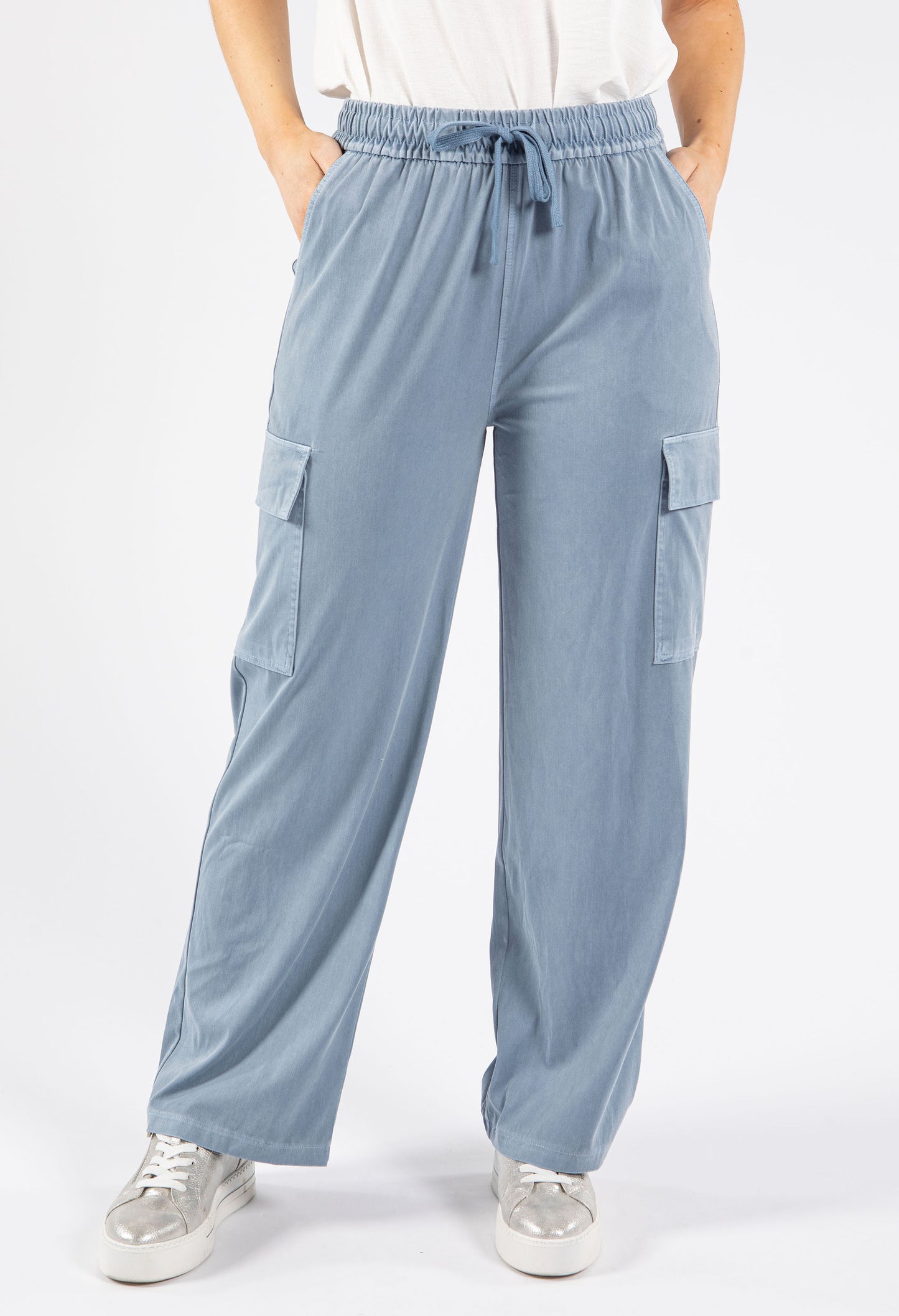 Wide Leg Cargo Trousers