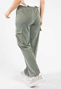 Wide Leg Cargo Trousers