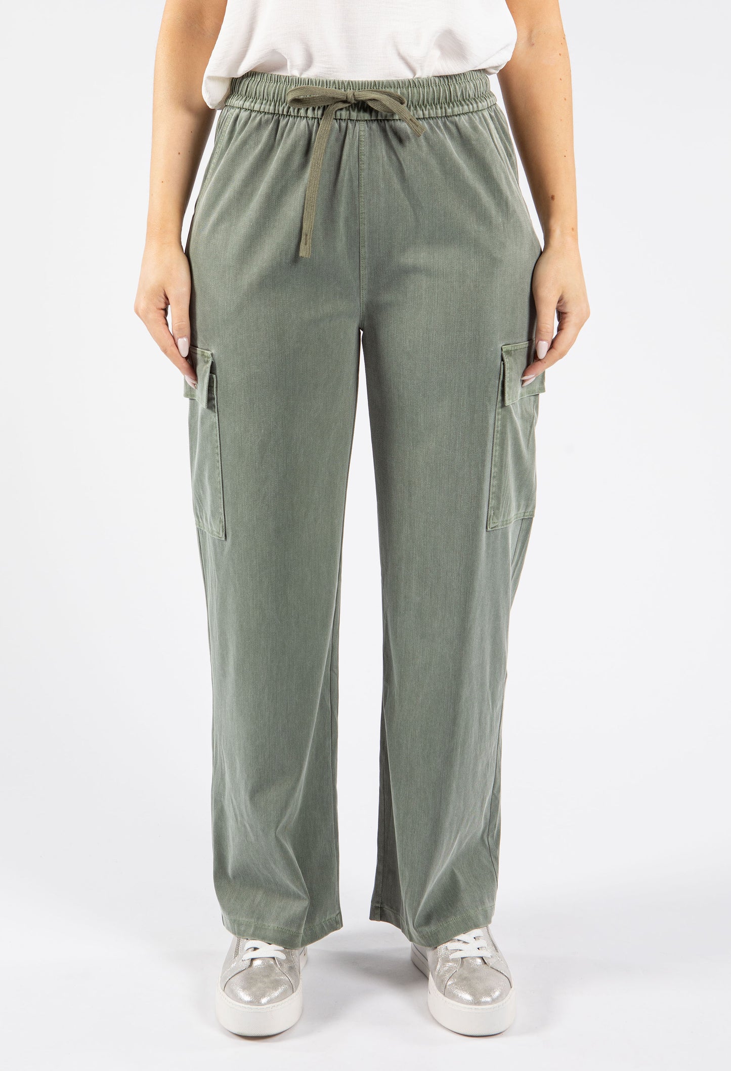 Wide Leg Cargo Trousers