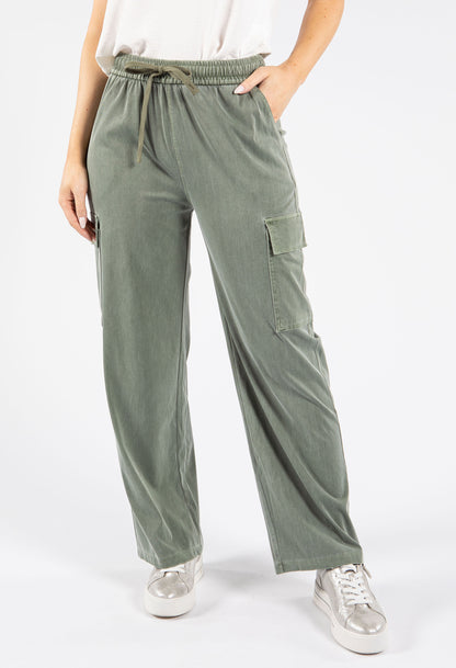 Wide Leg Cargo Trousers