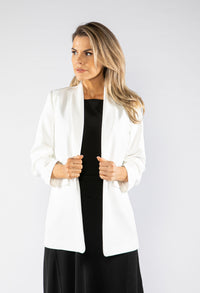 Ruched Sleeve Blazer