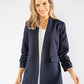 Ruched Sleeve Blazer