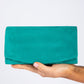 Suede Clutch Bag