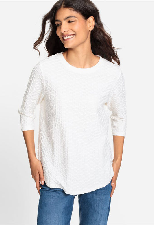 Jersey Top with Ribbed Pattern