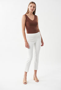 Pleated Front Cropped Pants