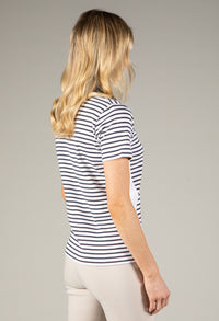 Stripe V Neck Polo