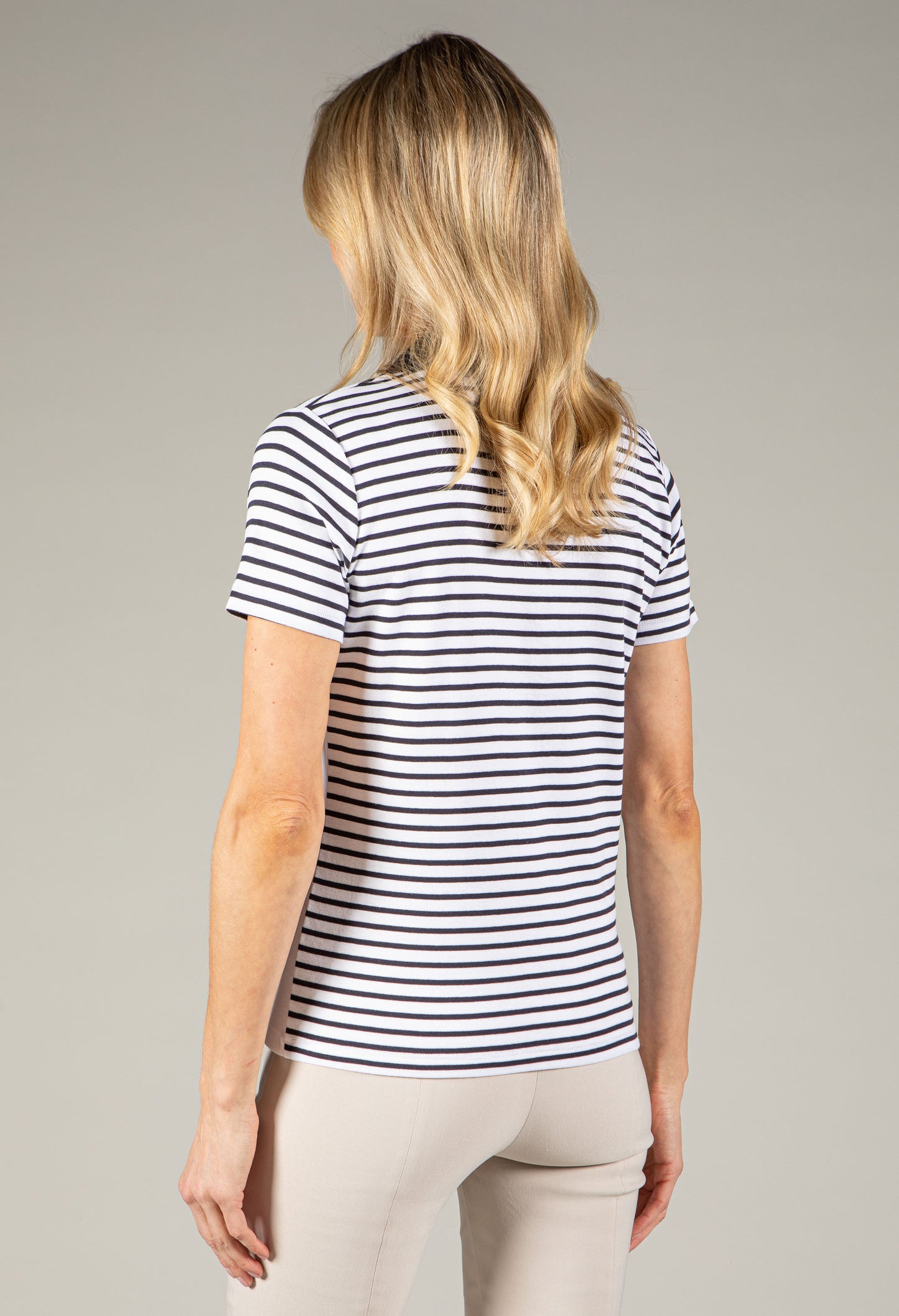 Stripe V Neck Polo