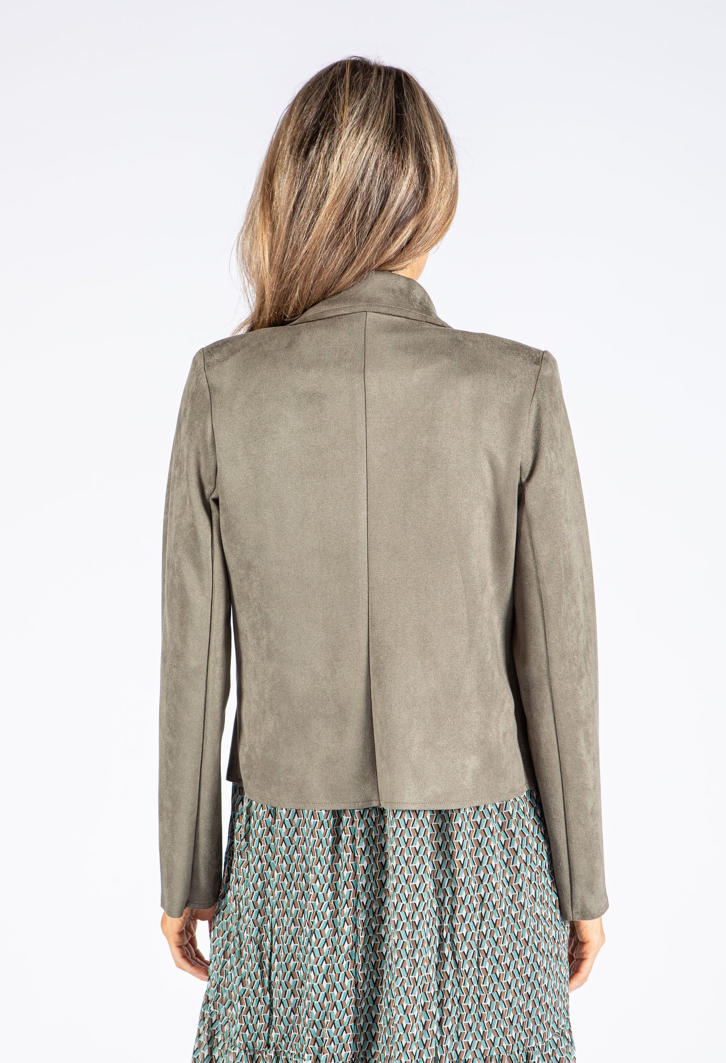 Faux Suede Biker Jacket