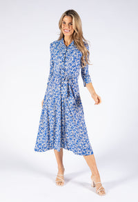 Leaf Print Shirt Dress