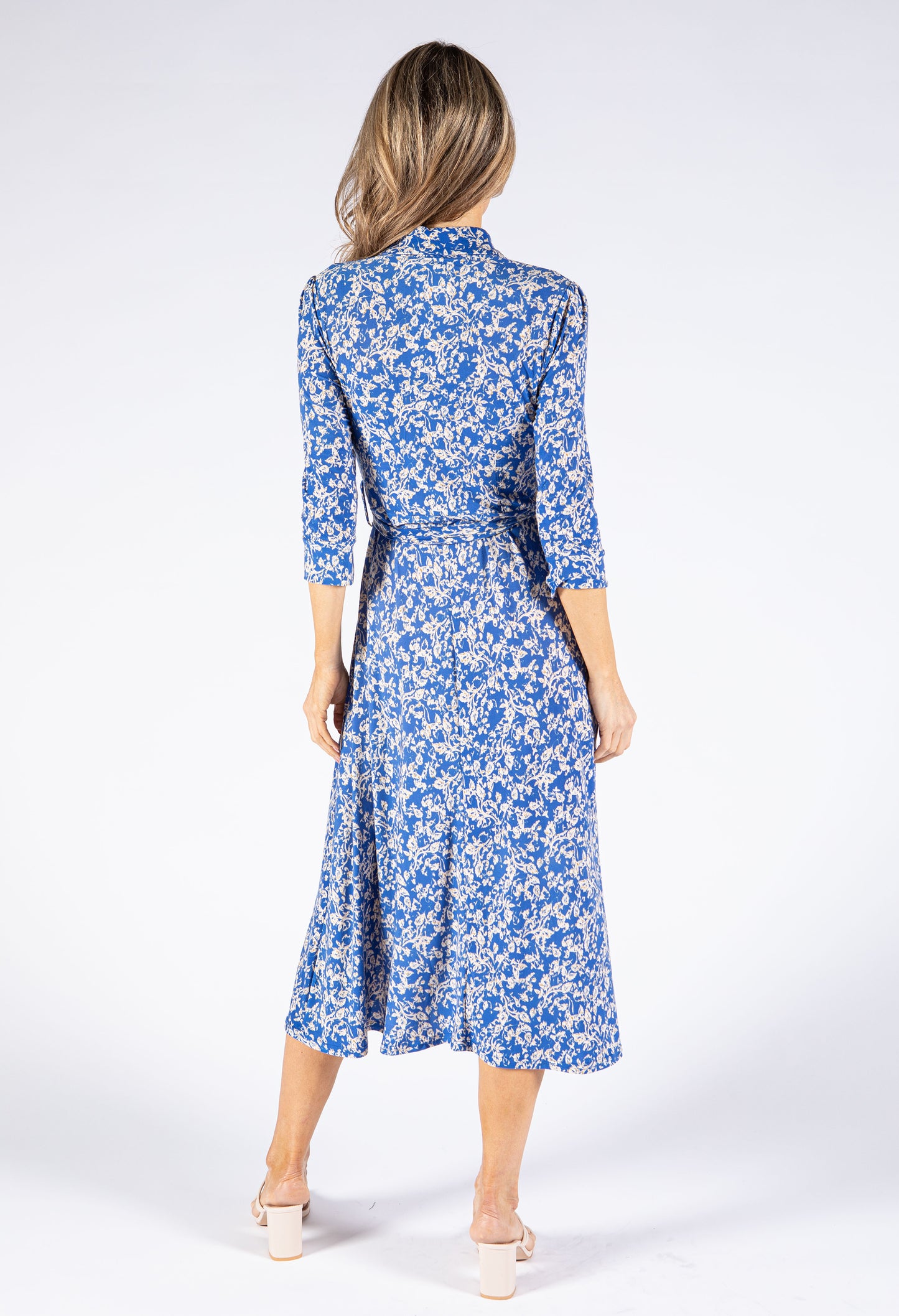 Leaf Print Shirt Dress