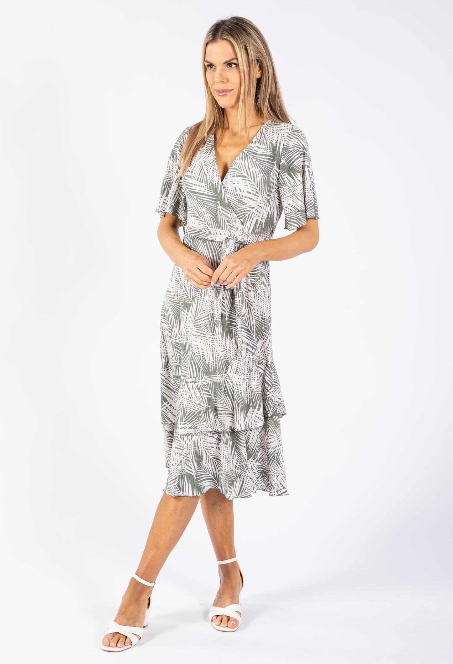 Palms Print Dress