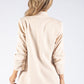 Ruched Sleeve Blazer