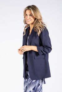 Ruched Sleeve Blazer