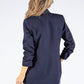 Ruched Sleeve Blazer