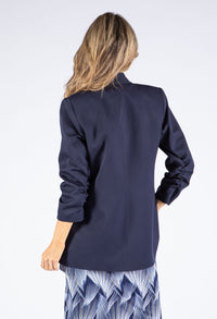 Ruched Sleeve Blazer