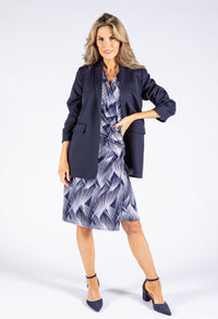 Ruched Sleeve Blazer